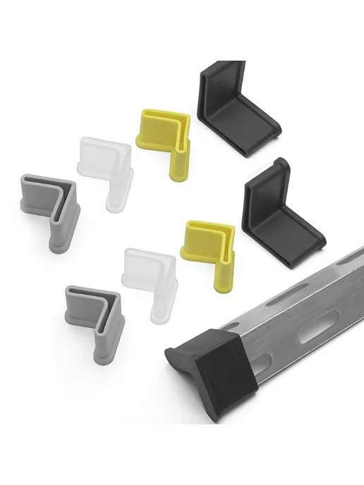 Нет бренда Заглушки для мебели L-образные из ПВХ 8Pcs Yellow, 12 шт, фото 3