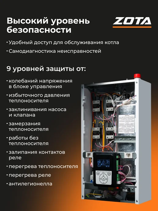 Zota Электрокотел отопления 18 кВт Solid-X настенный (180м2), белый, фото 3