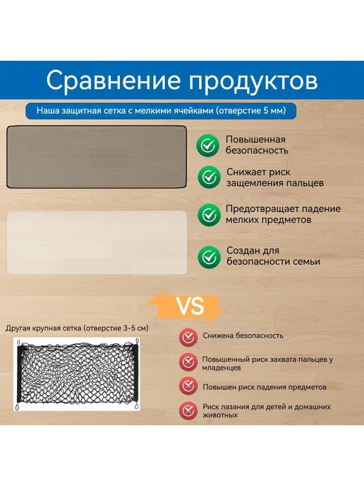 Защитный барьер для перил лестницы и балкона 450х90 см сетк, 450x90 см, фото 4