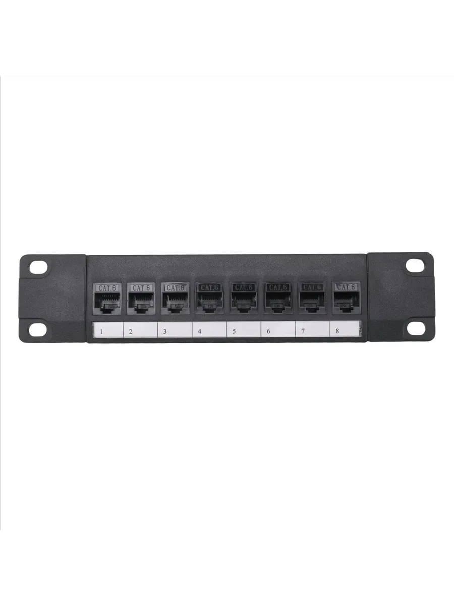 8-портовая прямая коммутационная панель CAT6 RJ45 сетевой ка