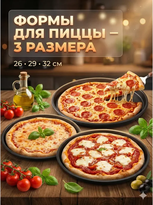 AII570 Противень для пиццы 3шт, 3 шт