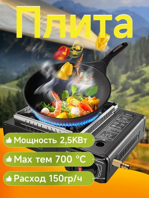 Туристическая газовая плита в кейсе Портативная настольная, вариант, фото 3