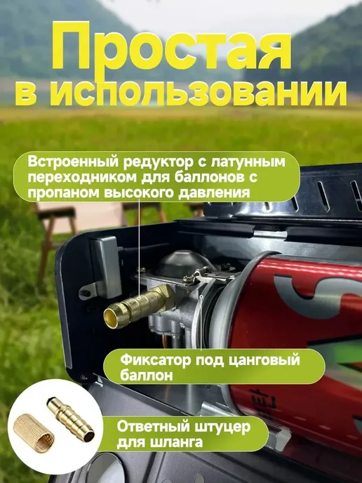 Туристическая газовая плита в кейсе Портативная настольная, вариант, фото 5