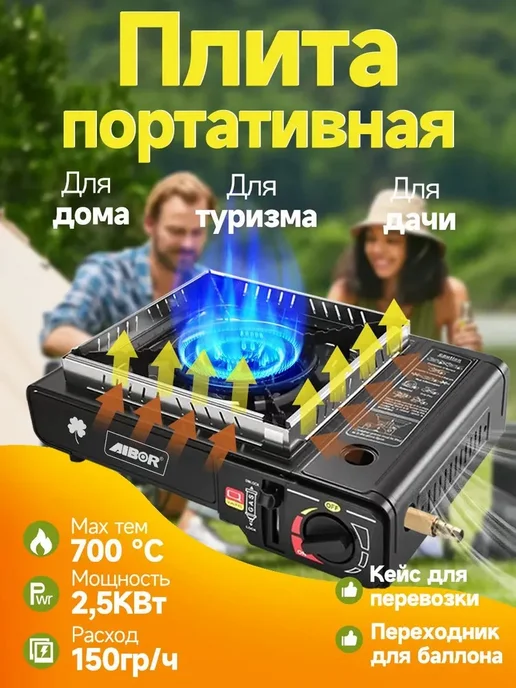 Туристическая газовая плита в кейсе Портативная настольная, вариант, фото 6