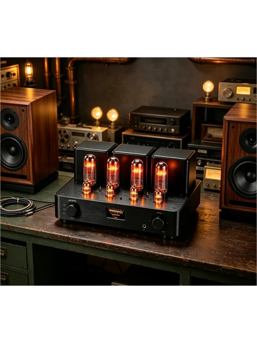 JUSONAUDIO Ламповый двухтактный усилитель Juson Audio PA2 EL34, черный, фото 5