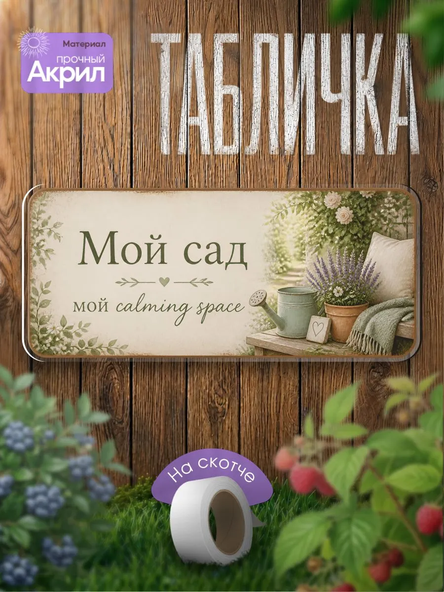 Табличка декор, Мой сад - мой calming space