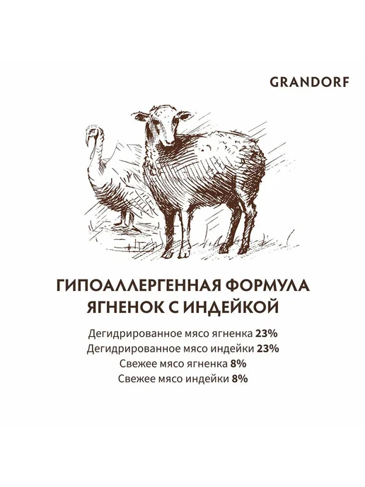 Сухой корм Grandorf' для собак, щенки, 1 кг, фото 8