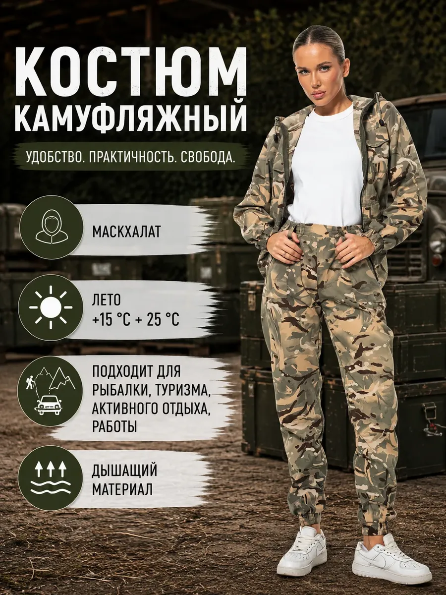 Летний камуфляжный костюм рыболовный