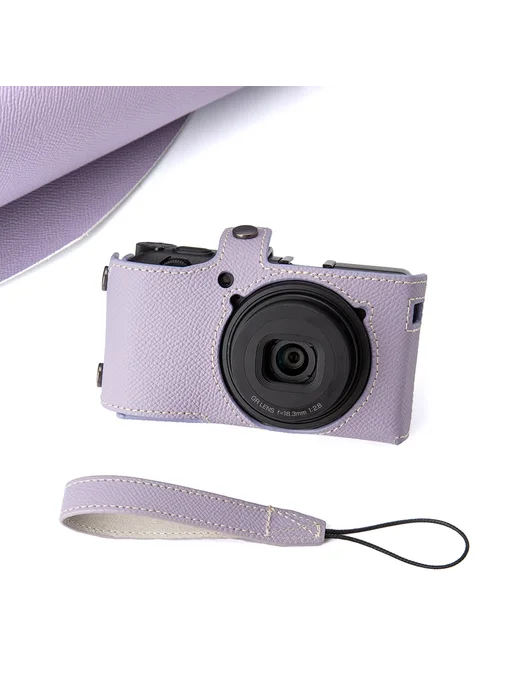 MeiRaN Чехол из натуральной кожи для Ricoh GR III Фиолетовый, фиолетовый, фото 3