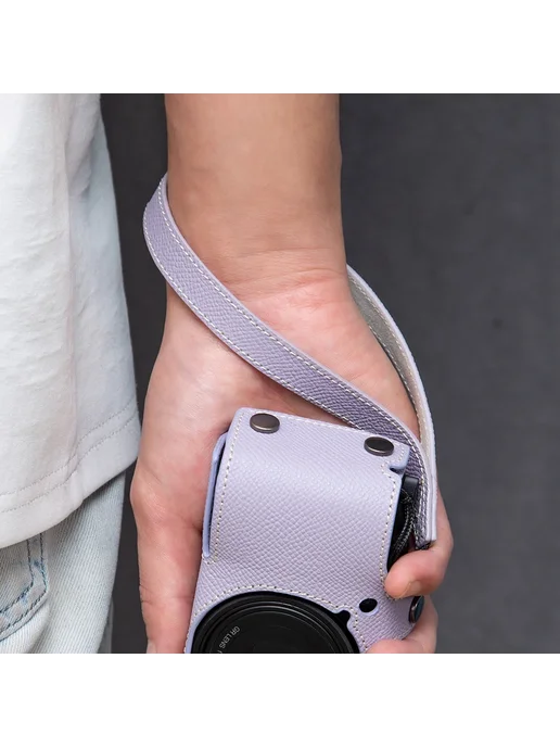 MeiRaN Чехол из натуральной кожи для Ricoh GR III Фиолетовый, фиолетовый, фото 6