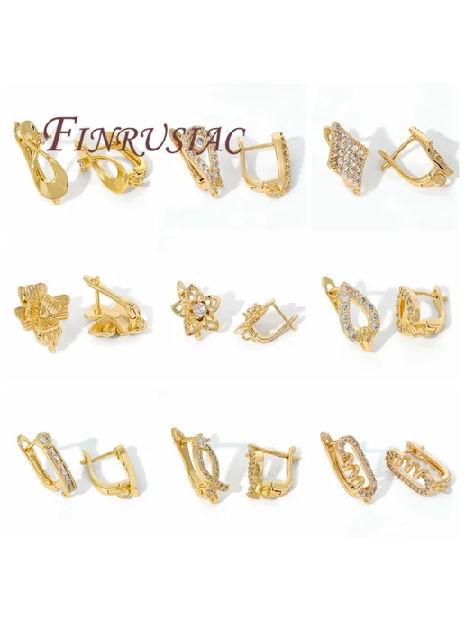 FINRUSIAC Позолоченные серьги 18k Gold Plated, 19.2mm, золотой, фото 7