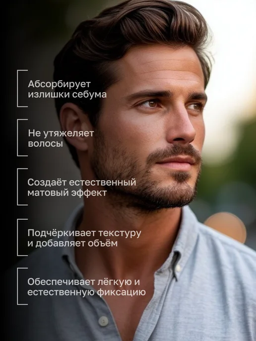 BIELITA Матовая глина для укладки волос Barber Line, белый, фото 2