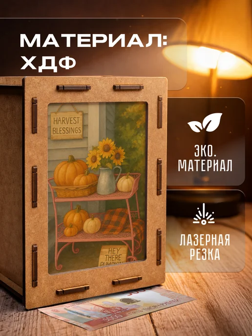 KopiCash Копилка для денег Хэллоуин, коричневый, фото 5