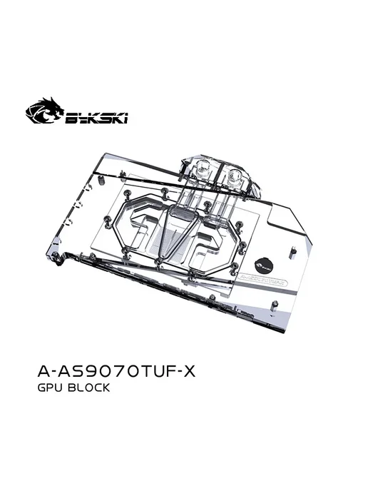 granzon Блок жидкостного охлаждения Bykski для ASUS Radeon RX 9070 X, вариант, фото 6