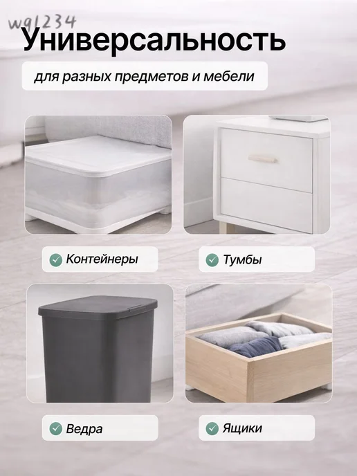 Мебельное колесо поворотное, 4.5 см, вариант, фото 4