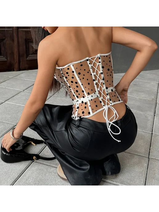 Spicy Girl сетчатые корсеты Pure Desire, розовый, фото 7