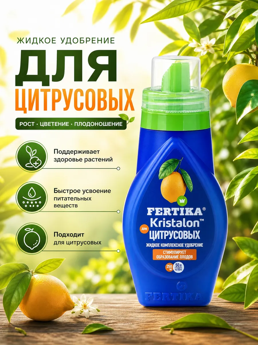 Удобрение Фертика Кристалон для цитрусовых 250 мл