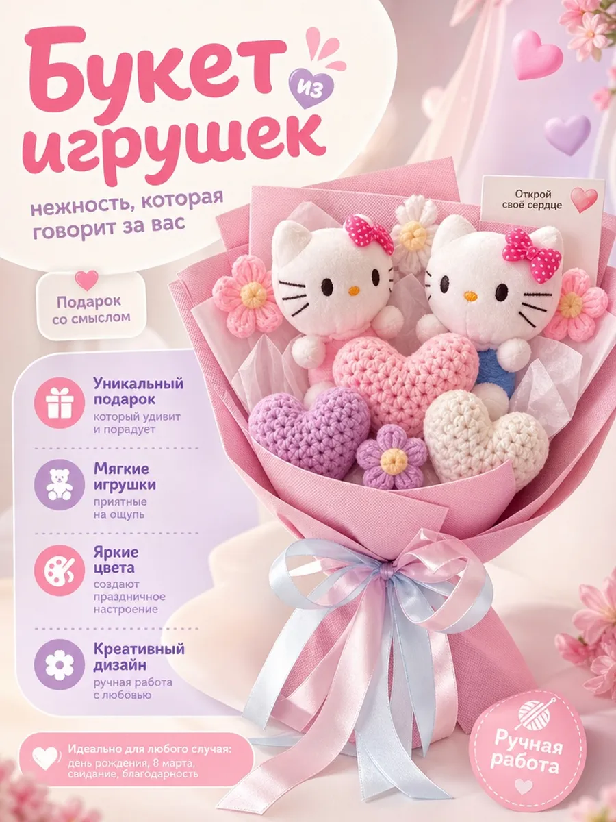 Букет из игрушек декоративный