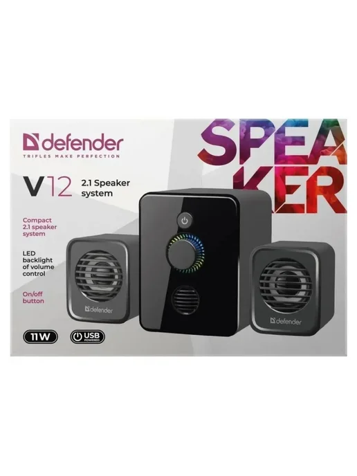 DEFENDER Акустическая 2.1 система V12 11 Вт, 11 Вт, фото 6
