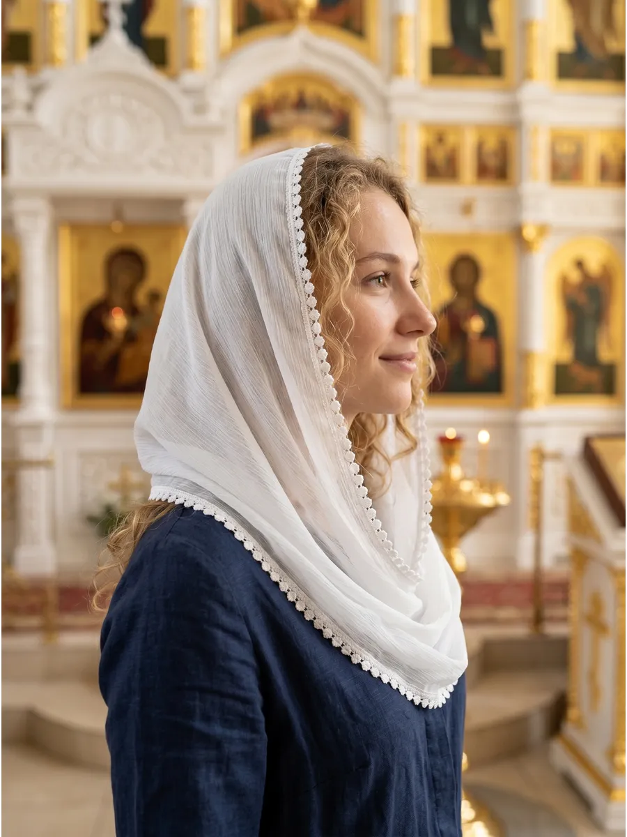 Неспадающий платок для храма