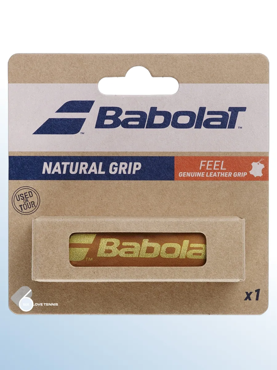 Кожаная базовая теннисная намотка Babolat Natural Grip, 1 шт.