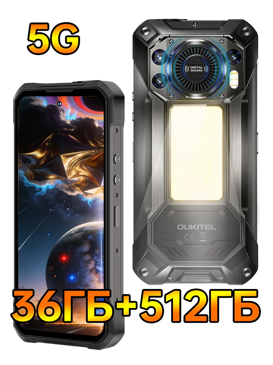 Oukitel Смартфон WP61,5G Телефон-рация,36 (12+ 24) ГБ +512ГБ