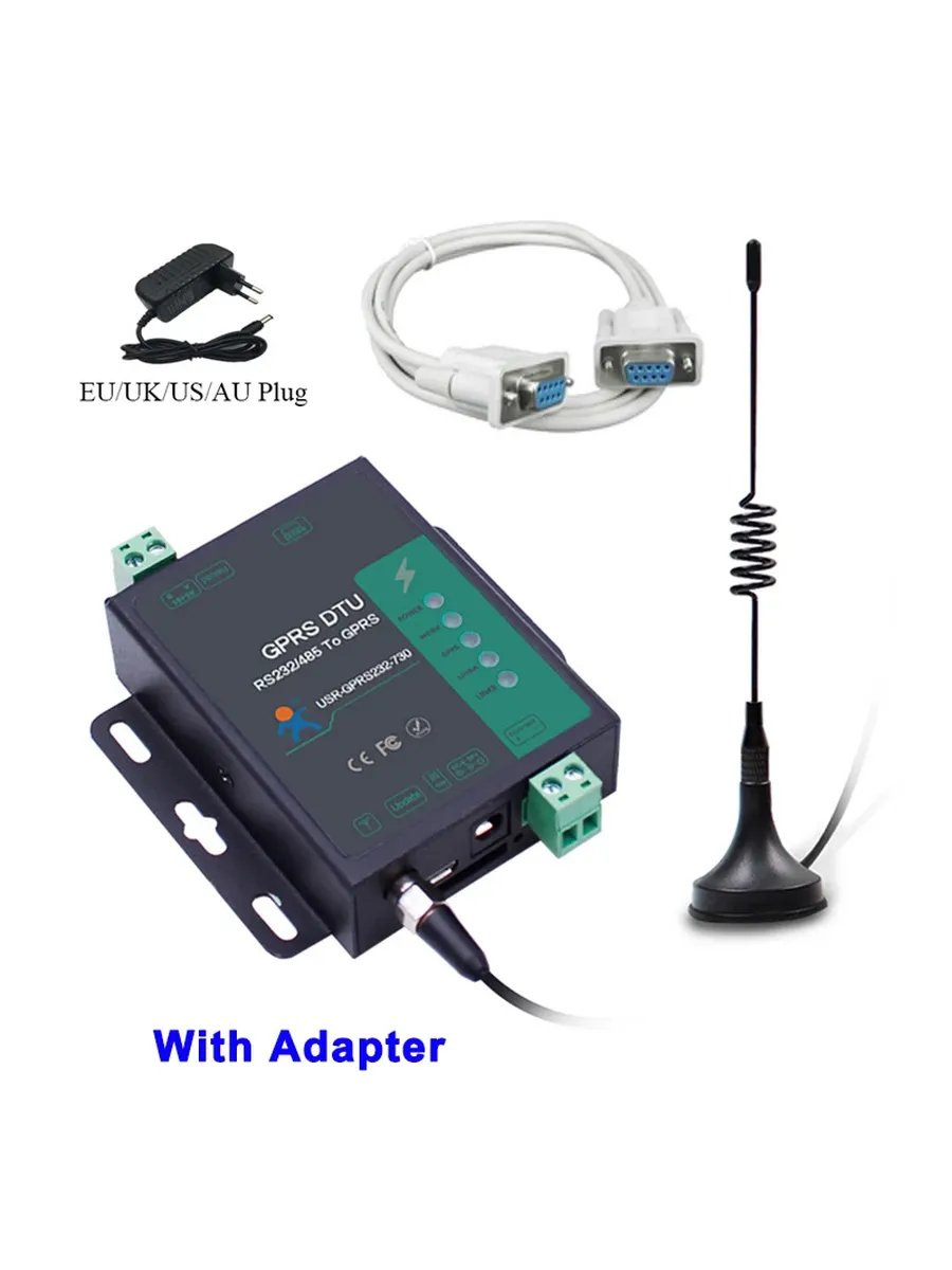 GSM GPRS DTU Модем RS232 RS485 USR-GPRS232-730 с адаптером