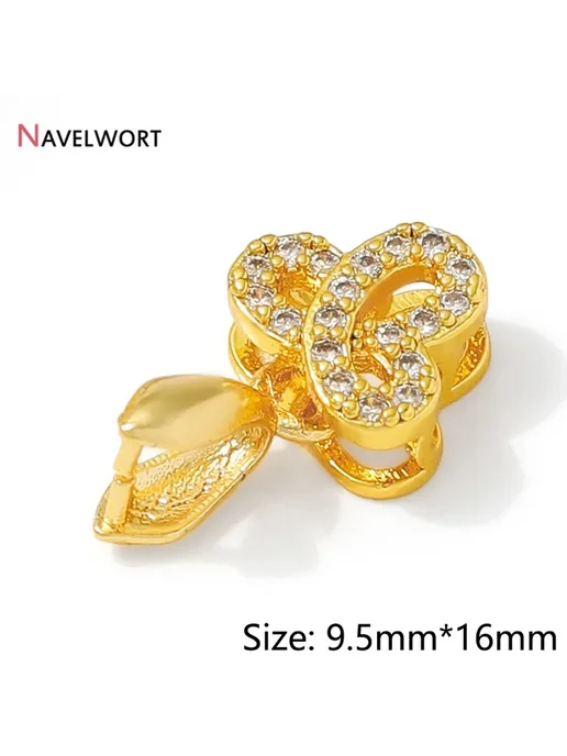 NAVELWORT Застежки для бижутерии 18K позолота, 9.5*16мм, желтый