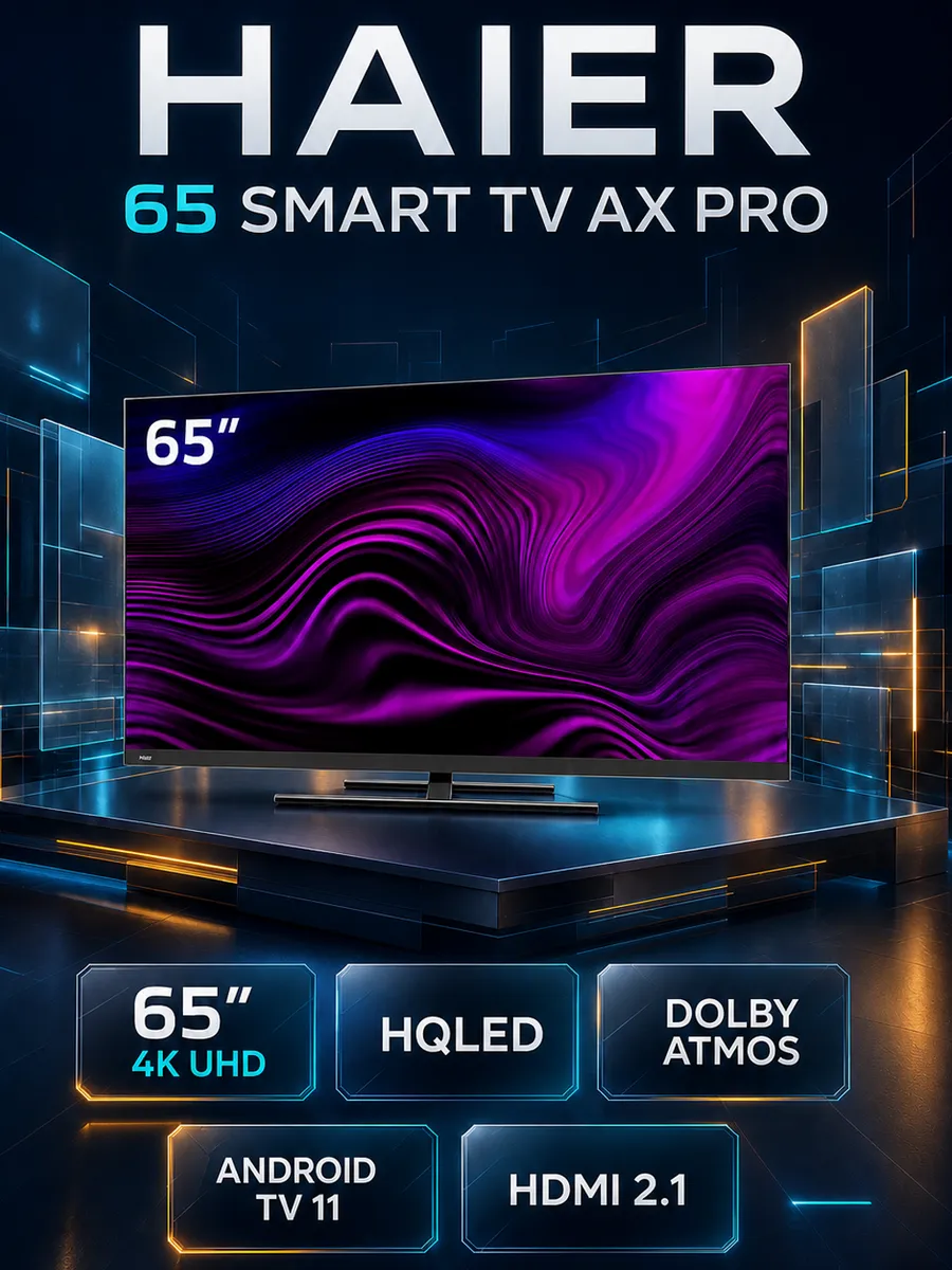 Телевизор 65" Smart TV AX Pro, черный Haier 1062923814 купить в интернет‑магазине Wildberries