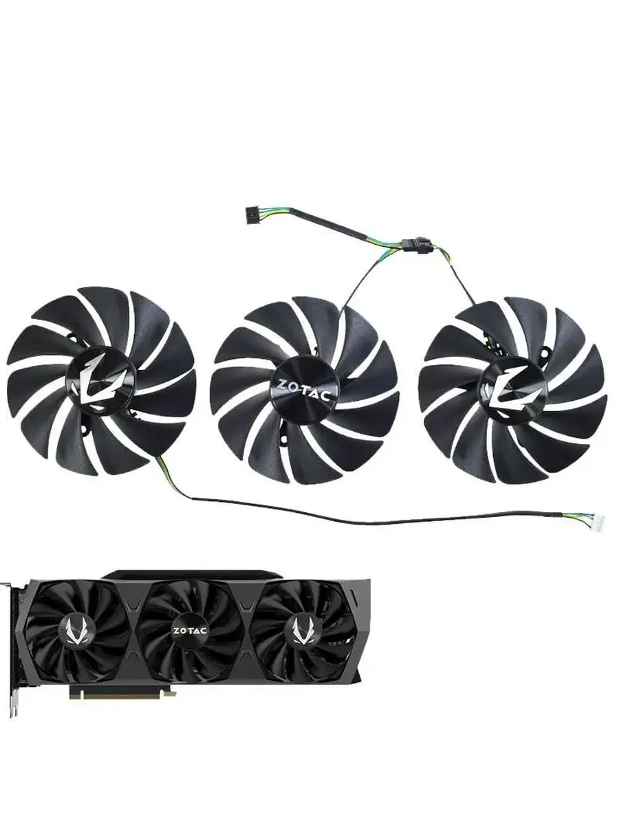 Нет бренда Охлаждающий вентилятор DIXSG для ZOTAC RTX 3070 Ti 3080 3090