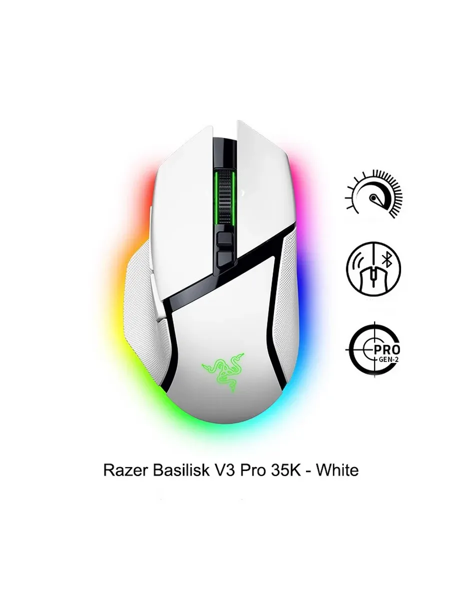 Razer Беспроводная игровая мышь Basilisk V3 Pro Белый, V3 pr