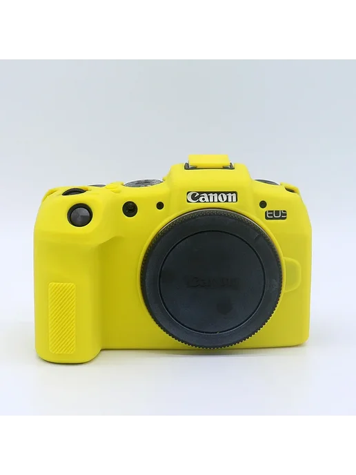 Нет бренда Мягкий силиконовый чехол для Canon EOS RP черный, желтый