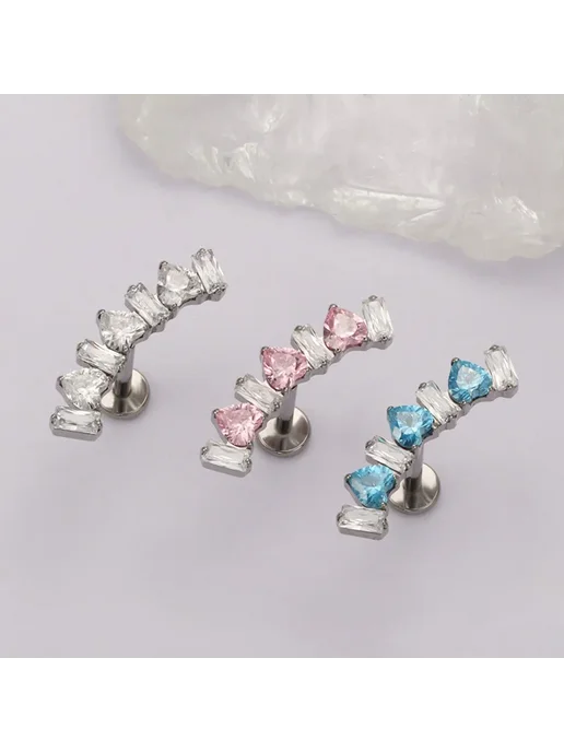 ZOORBODY JEWELRY Пирсинг ZOORBODY JEWEL Jewelry розовый, 16G, CZ, 16 г, фото 3