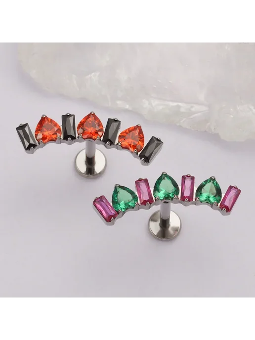 ZOORBODY JEWELRY Пирсинг ZOORBODY JEWEL Jewelry розовый, 16G, CZ, 16 г, фото 5