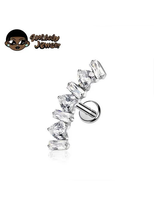 ZOORBODY JEWELRY Пирсинг ZOORBODY JEWEL Jewelry розовый, 16G, CZ, 16 г, фото 7