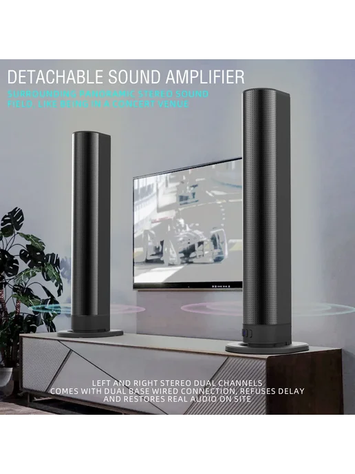Нет бренда FM-саундбар ТВ Bluetooth-колонки Соединения HDMI AUX BT OPT, черный, фото 3