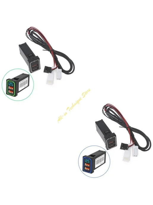 OOTDTY Автомобильное зарядное устройство QC3.0 с двумя портами USB, вариант, фото 2