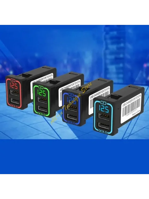 OOTDTY Автомобильное зарядное устройство QC3.0 с двумя портами USB, вариант, фото 6