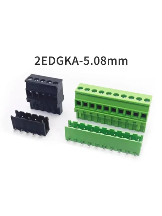 Нет бренда Комплект соединителей KF 2EDGKA + 2EDGR 5,08 мм, черный, зел, черный, фото 4