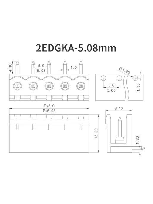 Нет бренда Комплект соединителей KF 2EDGKA + 2EDGR 5,08 мм Black 7P, зеленый, фото 3
