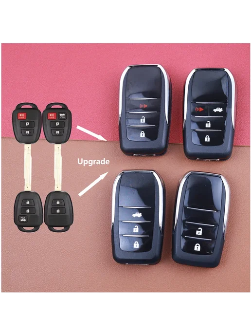 Нет бренда Автомобильный брелок для ключей Toyota 2-1BT-upgrade shell, вариант, фото 2