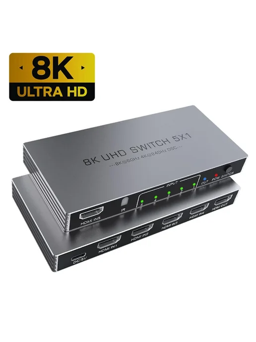 konsenda HDMI коммутатор 5 в 1 8K, вариант, фото 2