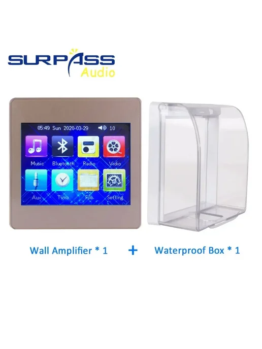SURPASS Домашняя аудиосистема Bluetooth gold amp with box, золотой