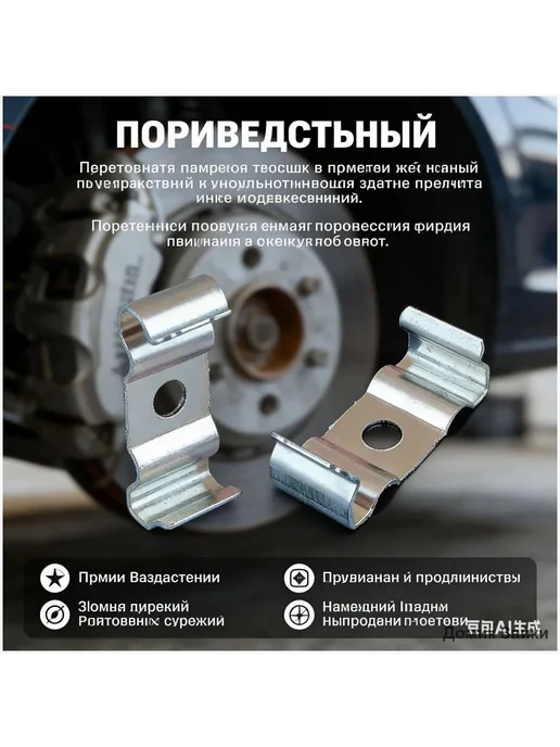 Клипса крепежная металлическая Т4–Т5, 22×7 мм, 10 шт, 22x7 мм, 10 шт, фото 5