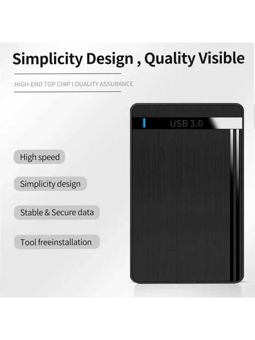 TISHRIC Корпус для жесткого диска 2,5 дюйма SATA-USB3.0, вариант, фото 3