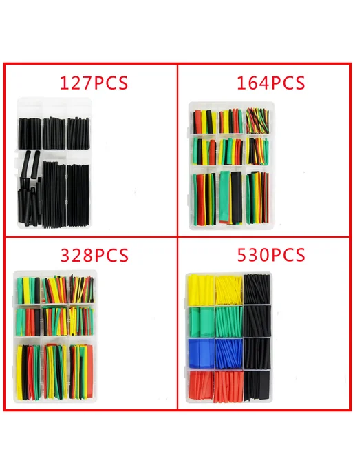 HESAI Термоусадочная трубка, 328PCS-Box, цветная, вариант, фото 6