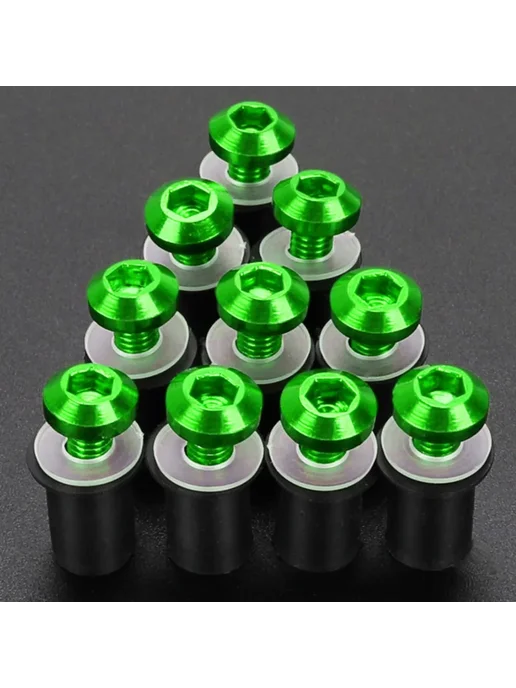 OXLLONE Болты для лобового стекла KAWASAKI 10 pieces 5MM black, черный, фото 2