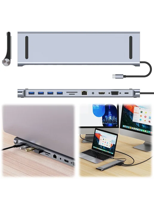 Нет бренда Док-станция USB C 8 в 1, 11 в, 1 цв., фото 3