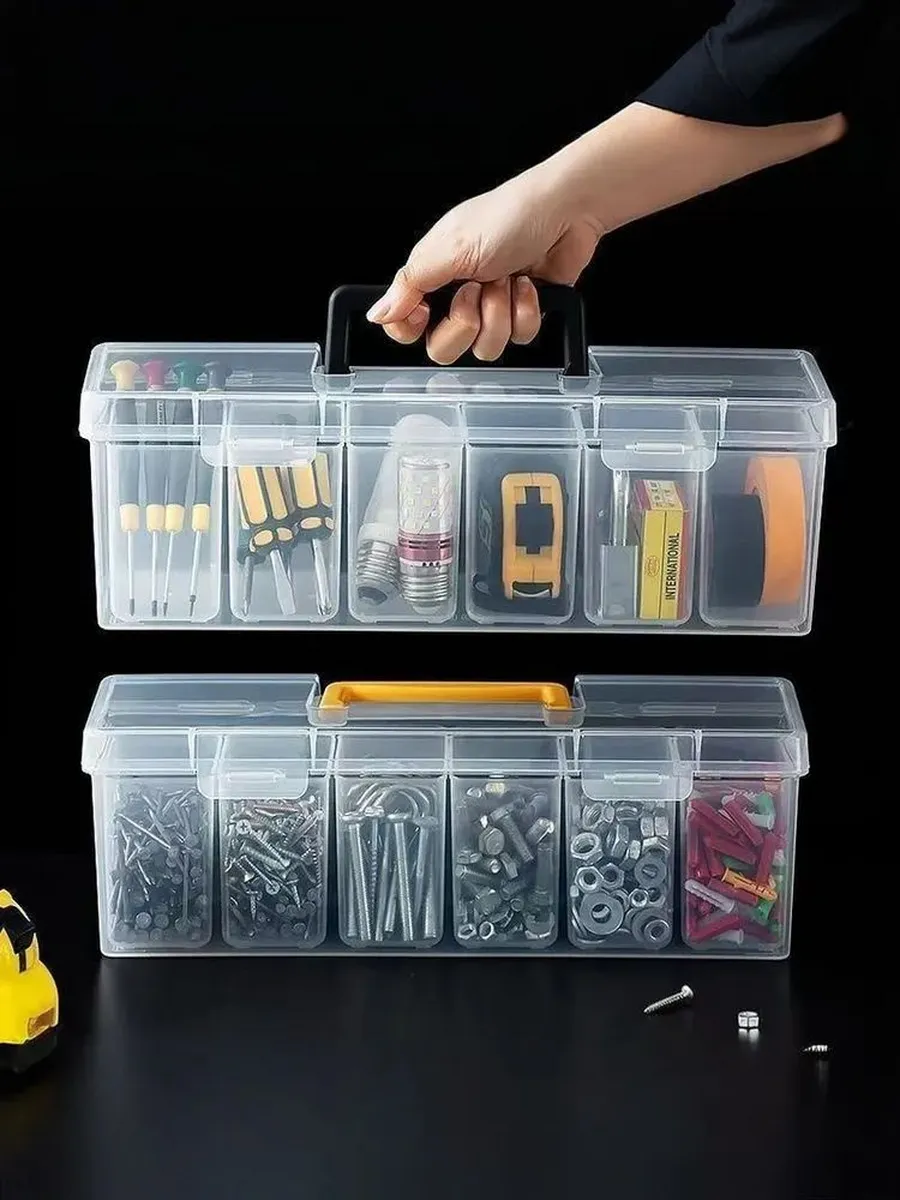Ящик для хранения 24x9.5x9 см, 6 контейнеров