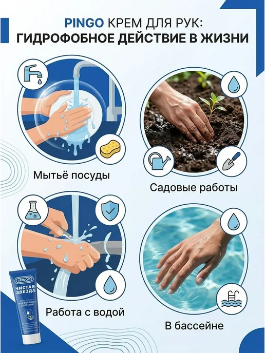 PINGO. Защитный крем для рук при технических работах, вариант, фото 6